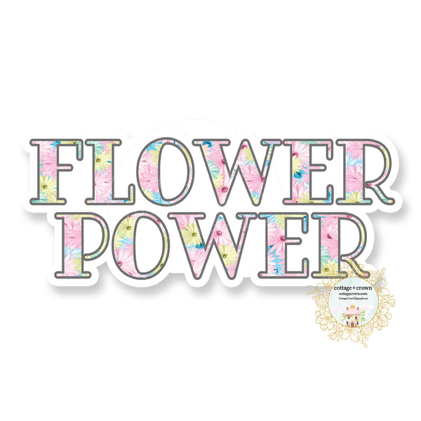Flower Power - Floral Wildflowers - Vinyl Decal Sticker