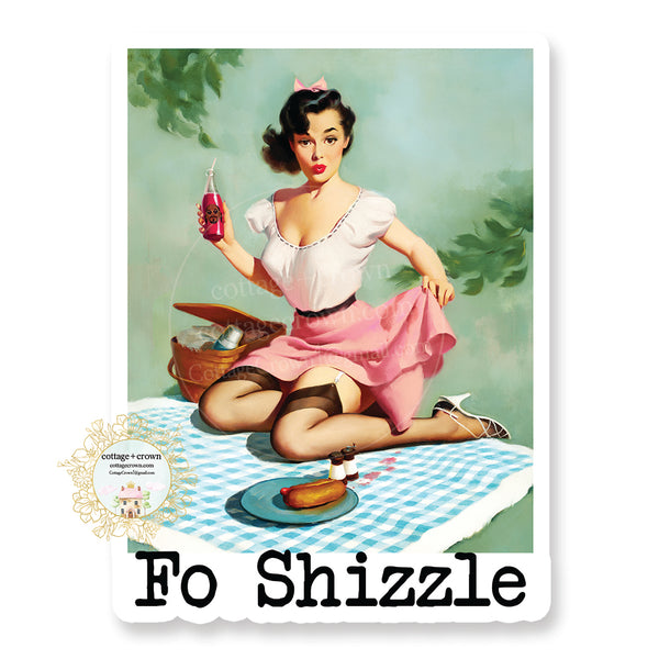 Fo Shizzle - Retro Housewife - Vinyl Decal Sticker