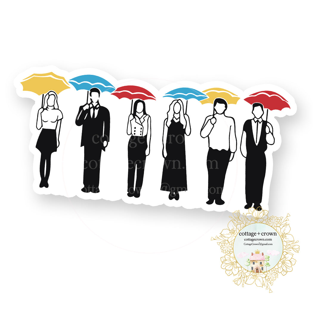 Friends In A Row Inspired Vinyl Decal Sticker – cottage + crown