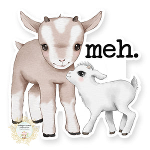 Goats Meh - Farm Animal - Vinyl Decal Sticker
