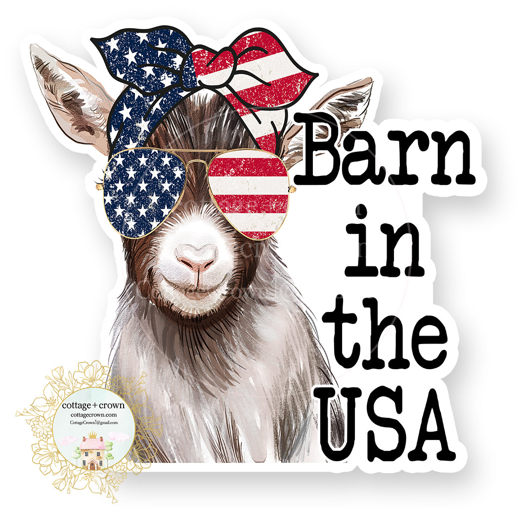 Goat - Barn In The USA Vinyl Decal Sticker