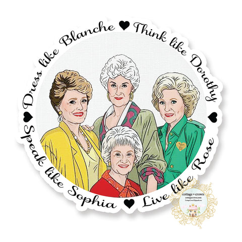 Golden Girls Vinyl Decal Sticker