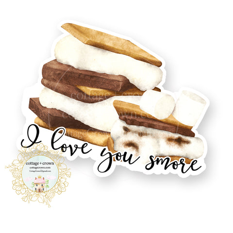 I Love You Smore - Smores Camping Outdoors - Vinyl Decal Sticker