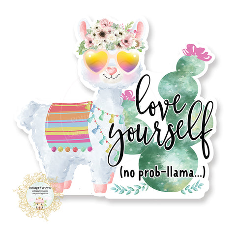 Llama - Love Yourself - Vinyl Decal Sticker