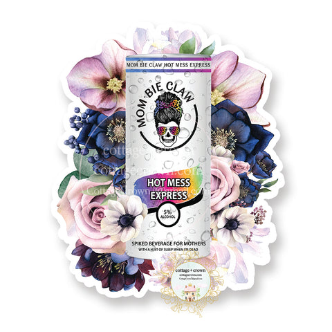 Mom Life Skull Aviators Hot Mess Express Vinyl Decal Sticker