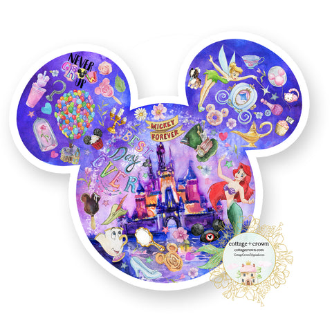 Mouse Ears Castle Vinyl Decal Sticker Stocking Stuffer
