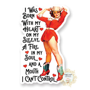 Mouth I Can't Control - Vinyl Decal Sticker - Naughty Retro Housewife