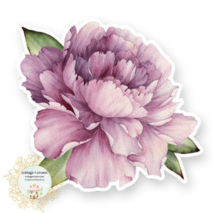 Peony 5 - Watercolor Floral - Wall or Furniture - Vinyl Decal Sticker