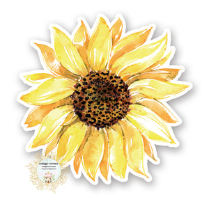 Sunflower Leopard Print - Vinyl Decal Sticker