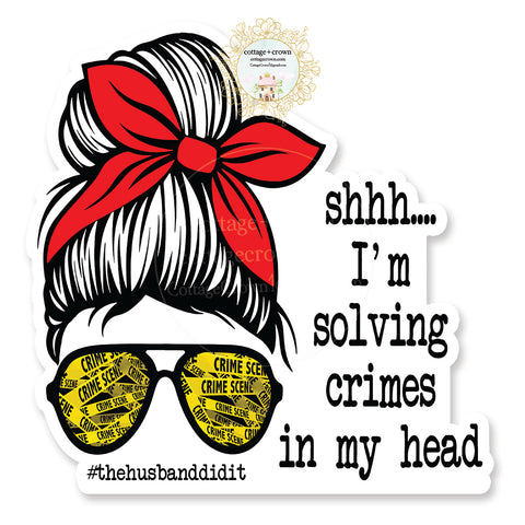 True Crime Solving Crimes Vinyl Decal Sticker