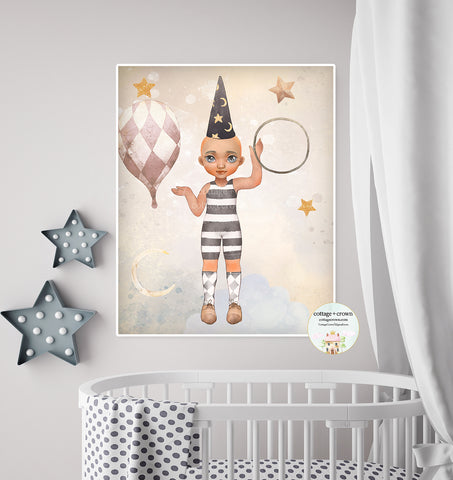 Boy Circus Ring Performer Amusement Park Carnival Wall Art Print